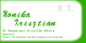 monika krisztian business card