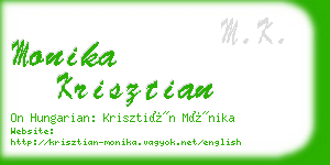 monika krisztian business card